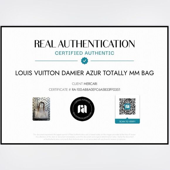 Louis Vuitton Damier Azur Totally MM Bag - Picture 14 of 14